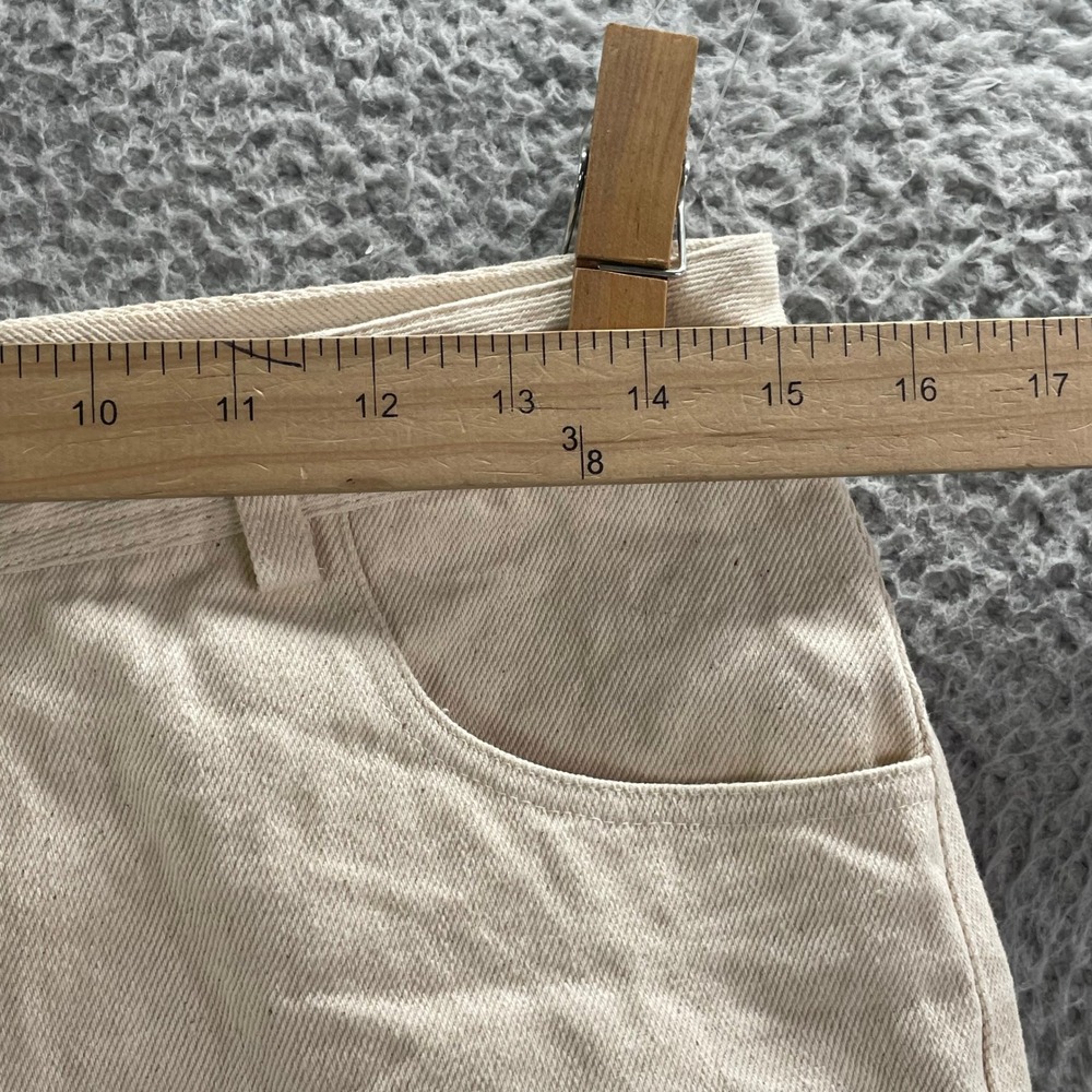 Laude the Label Denim Pants Womens 28 Cream Straight Leg High Rise‎ Sustainable - Picture 3 of 13